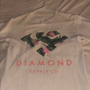 Diamond supply co. White short sleeve tee